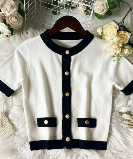 New Arrival Solid Color Women's Cardigan Comfortable Stylish Casual Fashion Button Decoration Breathable