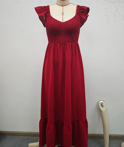 Summer Women's Outfits Holiday Dresses in Red Casual Vacation Styles Simple Comfortable StaplesElegant Designs Range of Colors