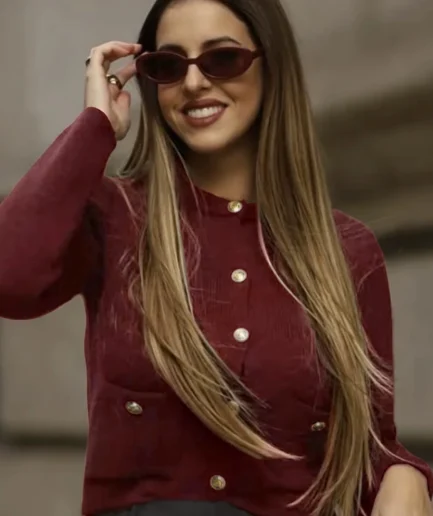 Women's Casual Fashion Cardigan Sweaters Vintage Style Single Breasted Long Sleeves Front Pockets Button for Autumn