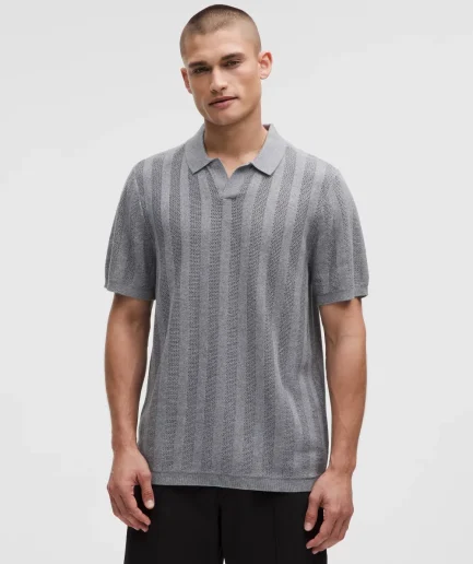 Casual Man''s Cotton-Blend Short-Sleeve Polo Graph