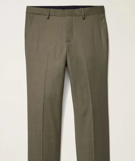 Formal Fit Men's Suit Pant Wool Khaki Slim and Comfortable Flat High Quality Wool Dress Pant for Men Suit