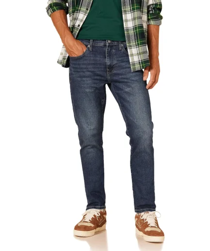 Men's Casual Slim-Fit Athletic Fit Stretch and Breathable Jeans