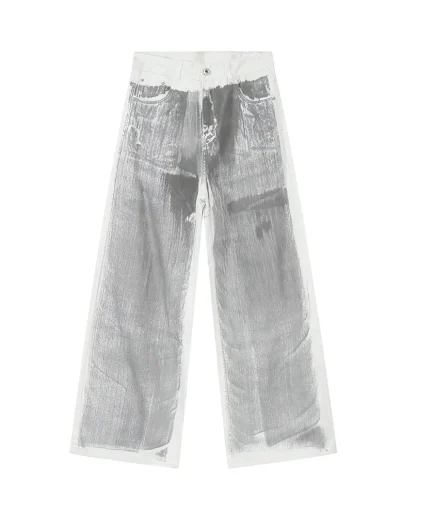 Authentic Men's Classic 2-pocket Loose Cotton Jeans Retro Fashion Trend Comfortable for Wearing Men's Clothing Jeans