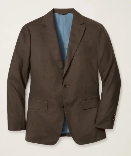 Elegant blazer Men 97% Wool Brown Stylish Crisp Fashion High Quality Single Button Suit for Men