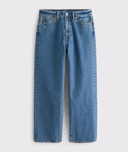 Apparel Men's Jeans 100% Cotton Dark Bule Vintage Workwear Baggy Jeans Printing Fashion Cozy Jeans for Men