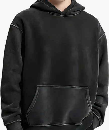 Men's Oversized Unisex Hooded Sweatshirt, Acid-washed, Heavyweight , Retro Cotton Sportswear, for Men, Streetwear, Fashion