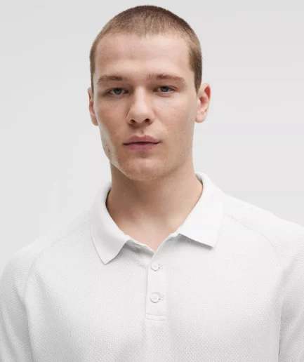 Man's Polo Shirt Textured Knit
