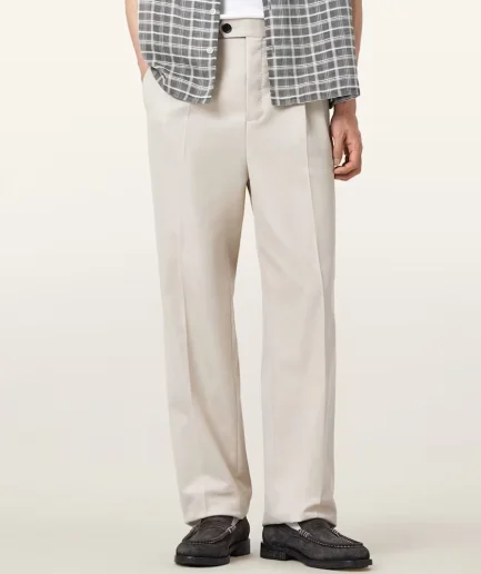 Apparel Men's Sweatpants White Straight Legs 100% Cotton Fabric Color Casual Fashion Sweatpants for Men