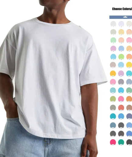 GOTS Verify Casual Style Your Own Blank Short Sleeve T-shirt Plain 100% Cotton Men Shirt