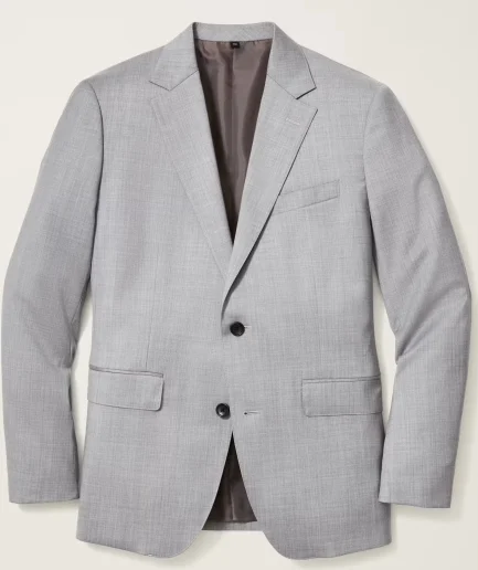 Silver Gray blazer Men Suit 97% Wool Elegant Stylish Crisp Fashion High Quality Single Button Suit for Men