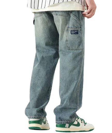 Men's Baggy Jeans Loose Fit Ripped Distressed Jean Relaxed Skateboard Denim Pants with Holes