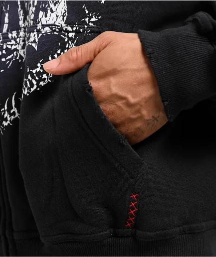 Black Wash Men's High Quality Screen-printed Dye Treatment High Quality Hoodie Autumn New Style