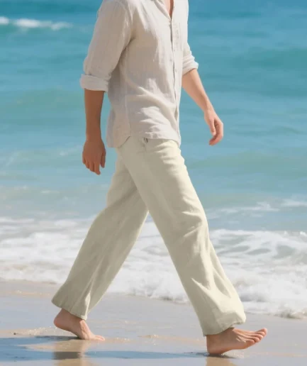 Men's Pants Casual Beach Summer Vacation Dress Pants Loose Fit