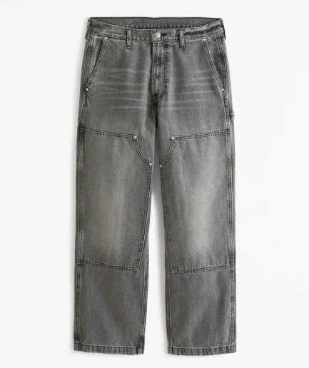 Apparel Men's Jeans 100% Cotton Design Sense Vintage Workwear Baggy Jeans Printing Fashion Cozy Jean for Men