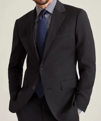 blazer Men Suit 97% Wool Black Elegant Stylish Crisp Fashion High Quality Single Button Suit for Men