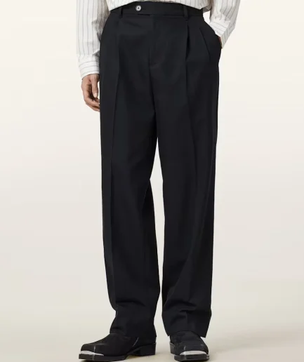 Apparel Men's Sweatpants Black Straight Legs 100% Cotton Fabric Color Casual Fashion Pants for Men